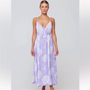 NWT Resa Hannah midi floral lavender dress Vienna XS revolve